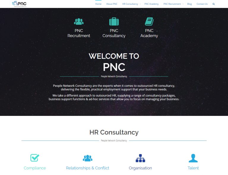 PNC (People Network Consultancy) New Website Designed by Silvertoad