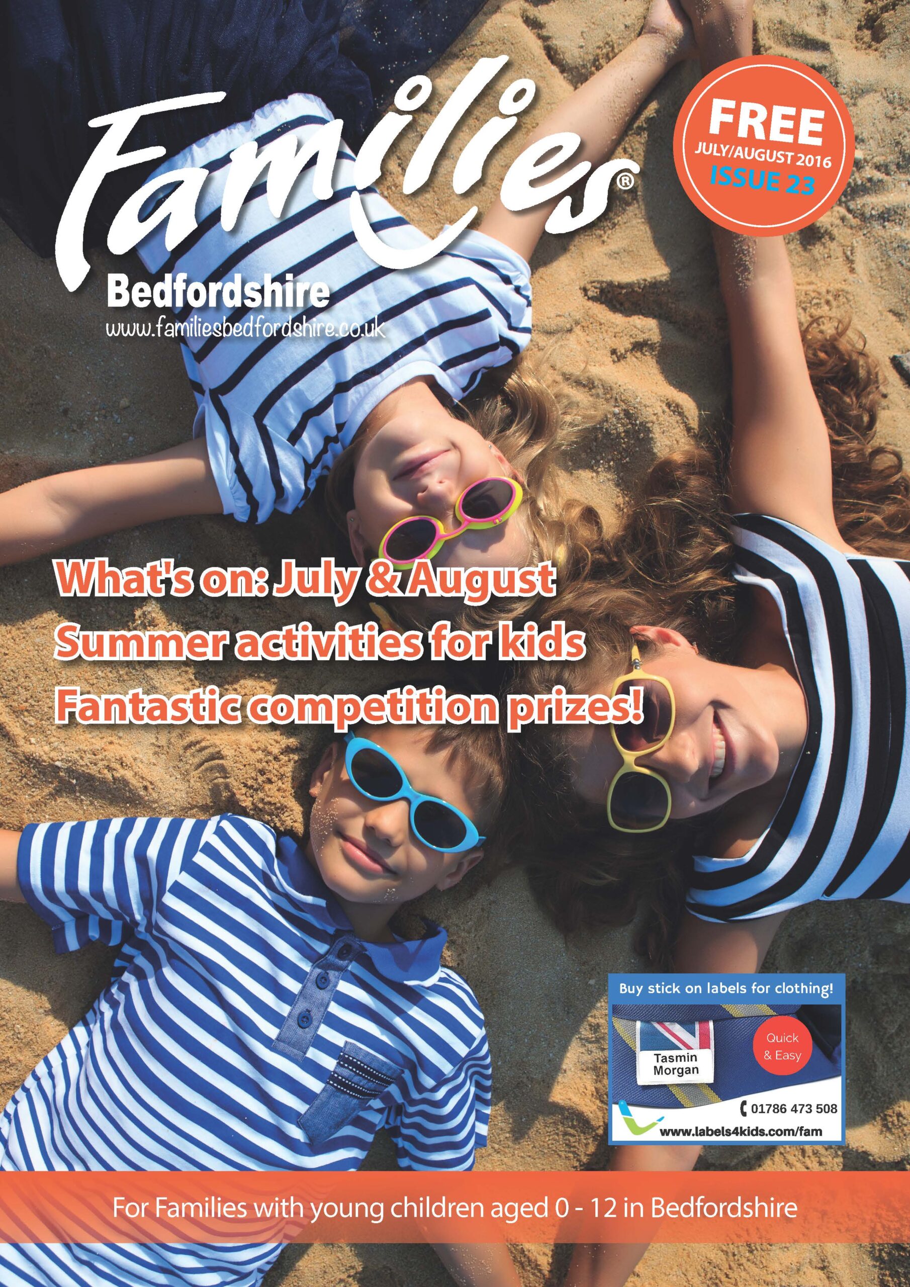 Families Bedfordshire Issue Front Cover Magazine | Silvertoad, Luton