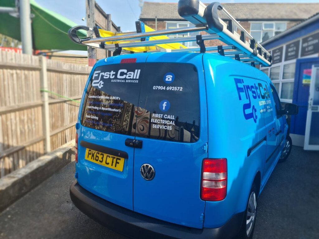 branded van for first call electrical