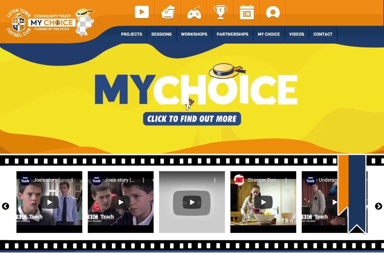 LTFC my choice website design