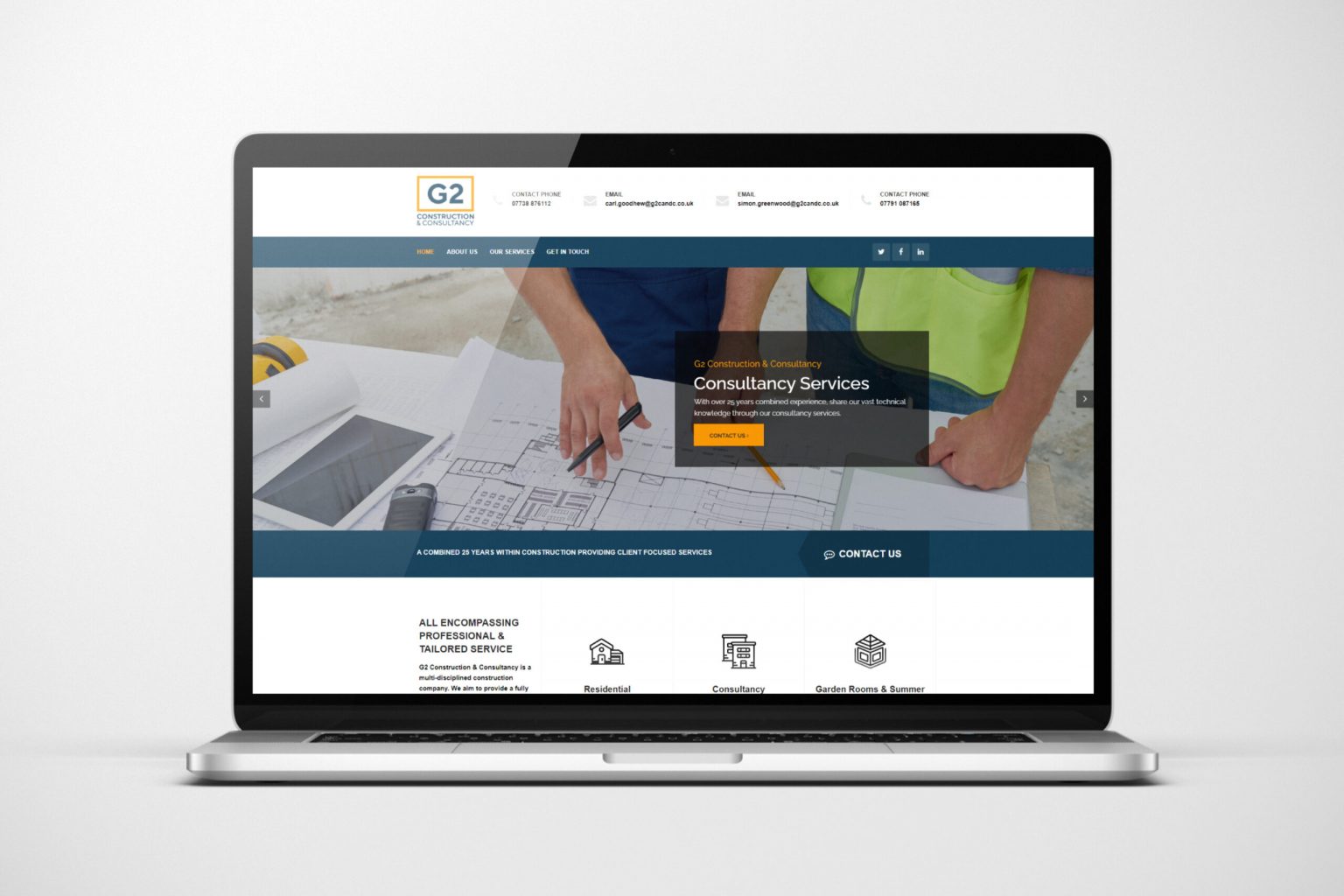 G2 construction website design